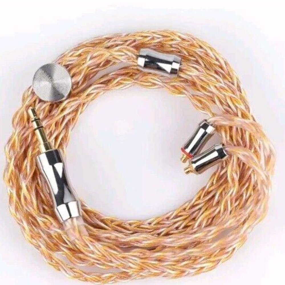 NUCOOL 21 Core OFC +28 Core Silver Plated Copper Braided Cable 3.5mm Plug .78mm